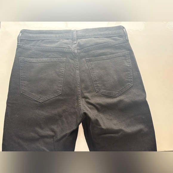 Gap Vintage Slim Mid Rise Black Jeans Size 28 Raw Hem - Picture 9 of 9